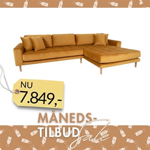 Lido Lounge Sofa - sennepsgul velour